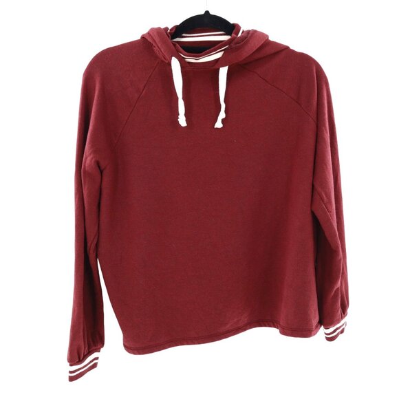 Madewell Tops - Madewell Superbrushed Easygoing Hoodie Sweatshirt Womens M Burgundy Lounge Comfy